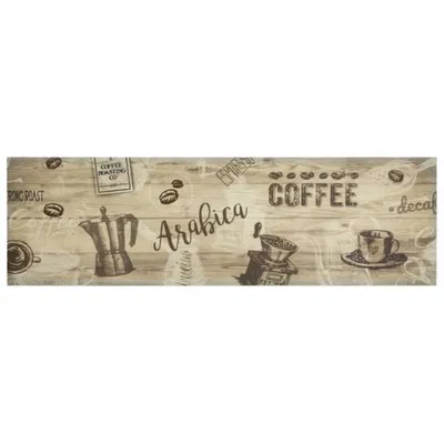 Zdjęcie produktu dla vidaXL Dywanik kuchenny zmywalny kawowy brąz 45x150 cm aksamitny