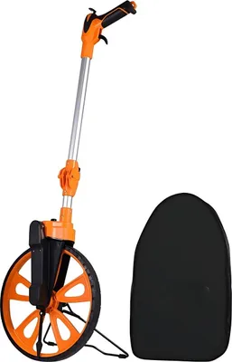 Produktbild von Messrad PRO 0–9999,9 m – Messrad mit Teleskopstange – ABS + Aluminiumoxid – Präzise Entfernungsmessung