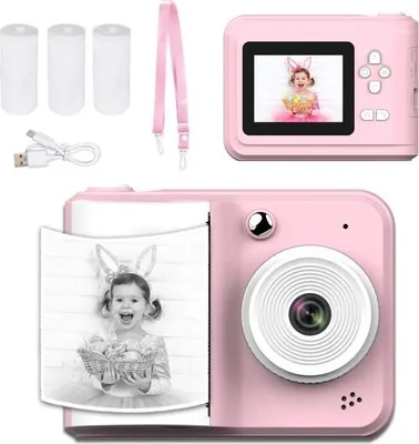 Produktbild von Sofortbildkamera – Kindermodell – 2,4-Zoll-Bildschirm – Tintenloser Druck – 32 GB Speicher inklusive
