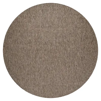 Produktbild von In- & Outdoor Teppich Flachgewebe einfarbig modern wetterfest für Terrasse Küche Grösse 80 cm Rund