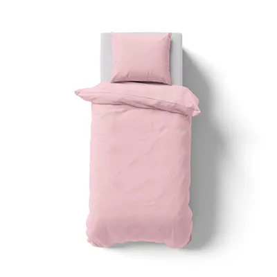 Produktbild von Livessa Mikrofaser Bettwäsche 155x220 cm 2-teilig, Kissenbezug 80x80 cm, Reißverschluss, Kuschelig Weich, Rosé