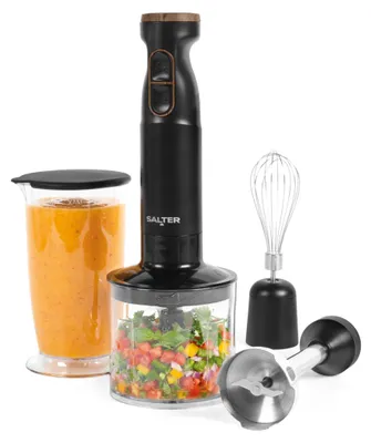 3-in-1 Stabmixer-Set, 1000 W, Edelstahl, 700 ml Becher, Schwarz