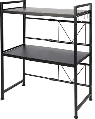 Image de Étagère pour magnétron – réglable de 40 à 60 cm – haute qualité – noire – multifonctionnelle et peu encombrante
