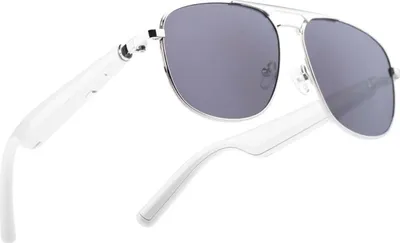 Image de Avizar, lunettes connectées modèle Nexis avec verres solaires polarisés, blanc