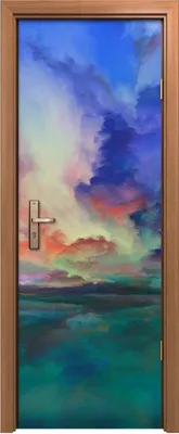 Produktbild von Türposter 70x200 cm Türaufkleber Türtapete Türfolie Klebefolie Wolken der abstrakten Landschaft