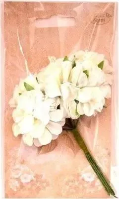 Produktbild von Cremefarbene Stoffblumen, 4 cm, 6 Stück – Galeria Hobby