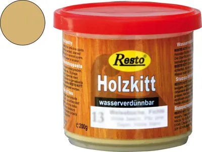 Produktbild von Resto Holzkitt ReparaturpasteSpachtelmasse Eiche mittel Nussbaum hell 200g