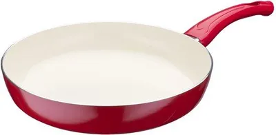 Produktbild von Unyqoos® Beige keramische Bratpfanne 24 cm – kratzfeste Vitaflon-Beschichtung, Aluminiumlegierung, PTFE/-frei, induktionsgeeignet, ofenfest bis 180°C