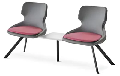 Obrázek produktu pro Bürostühle Arbeitszimmer Büro 2-Sitzer Flur Diele Doyer Schwarz Modern