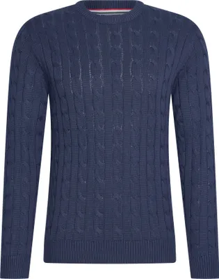 Produktbild von Cappuccino Italia Cable Pullover Navy  Blau - Große XXL