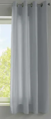 Produktbild von 1er Set Vorhänge Schal Ösen »Berlin« HxB 145x140 cm Grau Blickdicht Microsatin Lichtdurchlässig Uni Matt, 20405N