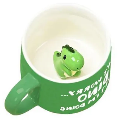 Productafbeelding van 3D-dinosaurus mok, keramiek, 310-400 ml, vaatwasmachinebestendig