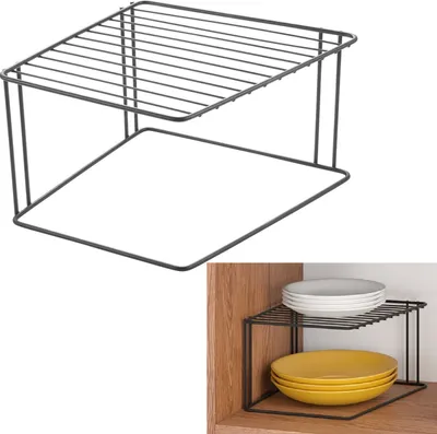 Produktbild von METALTEX 361301000 Boxe Lava Eckschrankeinsatz 1-Etg. 25 x 25 x 15 cm TouchTherm®, matt schwarz