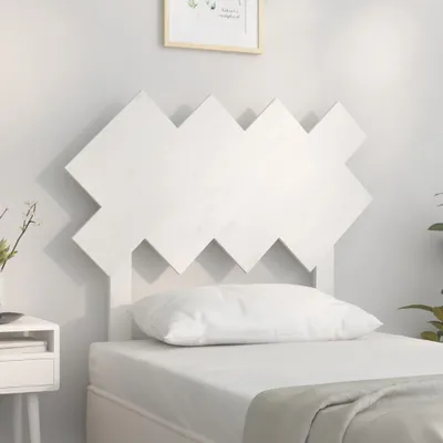 Produktbild von vidaXL Kopfteil Weiß 92x3x81 cm Massivholz Kiefer - Kopfteil - Kopfteile - Bettkopfteil - Holzkopfteil