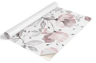 Produktbild von Tulup Möbelfolie - Klebefolie Möbel - Selbstklebende Folie 75x150 cm - Möbelfolie Schrank - Folie für Möbel - Möbelfolie Küche - Wasserdicht - Abwaschbar - Selbstklebend - Luftblasenfrei - Pastellblumen