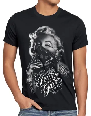 Produktbild von style3 Marilyn Tattoo No Pain Herren T-Shirt rock tätowiert biker usa