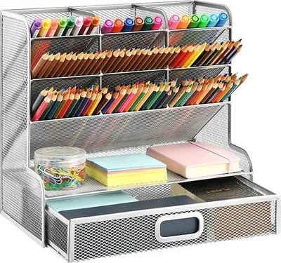 Produktbild von Famanu Schreibtischorganizer Multifunktional - Transparent/Weiß