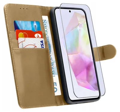 Immagine prodotto di ETUI per Samsung A56 5G | PORTAFOGLIO IN PELLE TOKRA CLASSIC + VETRO