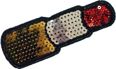 Produktbild von Lippenstift Pailletten Bügelbild Aufnäher Aufbügler Miniblings Makeup 98x34mm