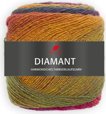 Produktbild von Pro Lana DIAMANT – 150g Multicolorgarn mit harmonischen Farbverläufen, 525 m Lauflänge, Nadelstärke 3,5–4,5 mm 95 grün/gelb