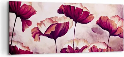 Produktbild von Bild auf Leinwand - Leinwandbild - Mohn Blume Wiese - 120x50cm - Wand Bild - Wanddeko - Wandbilder - Leinwanddruck - Bilder - Kunstdruck - Wanddekoration - Leinwand bilder - Wandkunst - AB120x50-3934