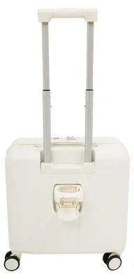 Image de Valise de cabine - 18 pouces - En ABS - Avec serrure à combinaison - Noire - Adaptée aux voyages et à roulettes