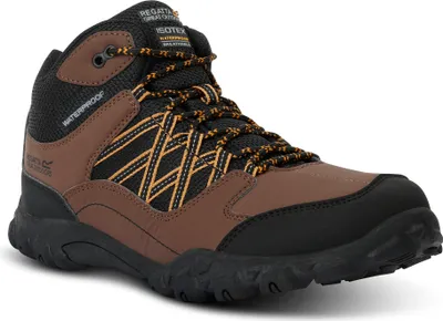 Obrázek produktu pro Regatta - Pánské turistické boty "Edgepoint", nepromokavé RG4559 (41 EU) (Chestnut/Inka-Gold)