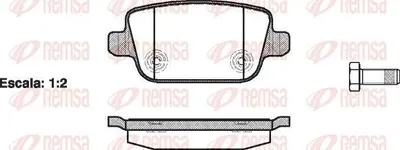 Produktbild von REMSA Bremsbeläge Satz Hinten Bremsklötze für FORD MONDEO IV Turnier (BA7) 1256.00