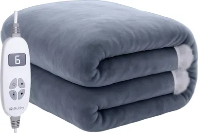 Obrázek produktu pro Ruhhy 26225 Elektrická vyhřívací deka s regulací teploty 180 x 130 cm, šedá