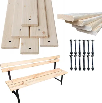 Produktbild von Anwicar Bretter für Gartenbank 6 Stück - Bretter Set Passend für alle Bänke mit Rückenlehnen - 150 cm