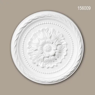 Produktbild von PROFHOME 156009 Rosette aus Polyurethan Deckenrosette Zierelement Ø 29,3 cm