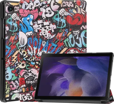 Produktbild von Für Samsung Galaxy Tab A8 10.5 2021 3folt Wake UP Smart Cover Tasche Motiv 2 Neu