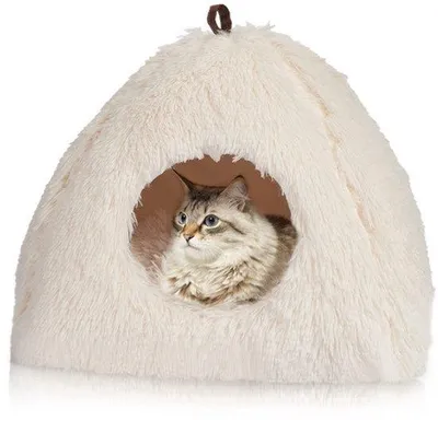Produktbild von 2-in-1 Cat House, warmes Cathole mit abnehmbarem Kissen, 40x40cm