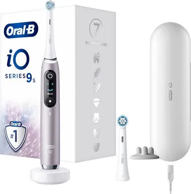 Immagine prodotto di Spazzolino rotante oscillante per adulti Oral B Oral-B iO 9S Rosa, Bianco