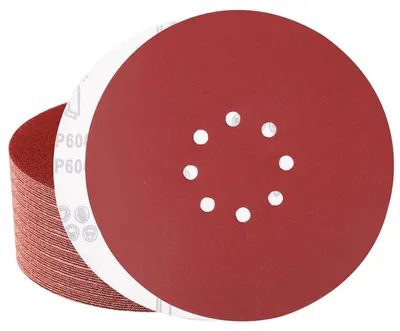 Immagine prodotto di Carta abrasiva da 225 mm con sistema di fissaggio a velcro, 8 fori, grana P600, confezione da 50 pezzi, per levigatrici per cartongesso