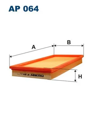 Produktbild von FILTRON Luftfilter AP 064 für VOLVO, MASERATI, 335x165x37 mm