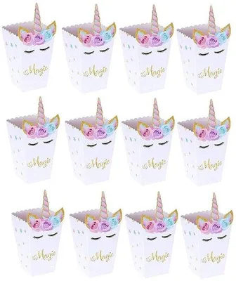 Image de Ensemble de boîtes en carton pour le pop-corn, idéal pour les fêtes et les soirées cinéma