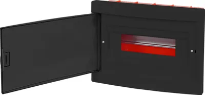 Produktbild von Sicherungskasten Einbau Verteilerkasten Unterputz Kleinverteiler IP40 SCHWARZ 12 MODULE
