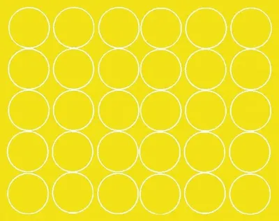 Immagine prodotto di Adesivi rotondi, diametro 8 cm, 30 pezzi, giallo opaco