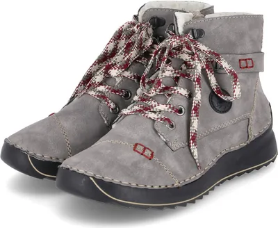 Zdjęcie produktu dla Rieker buty zimowe damskie sztuczna skóra szary rozmiar: 39