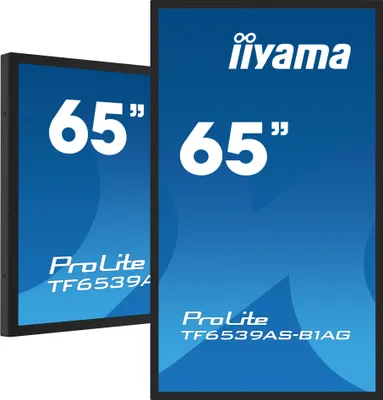 Produktbild von iiyama TF6539AS-B1AG Signage-Display Kiosk-Design 163,8 cm (64.5") LED 435 cd/m² 4K Ultra HD Schwarz Touchscreen Eingebauter Prozessor Android 11 24/7