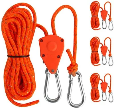 Image de Corde de tension réfléchissante de 4 mm, en 4 parties, réglable, pour stores