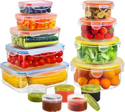 Produktbild von 28 PCS Frischhaltedosen mit Deckel, Luftdichte Vorratsdosen Set, Vorratsdosen mit Deckel, BPA-freie Frischhalteboxen Set