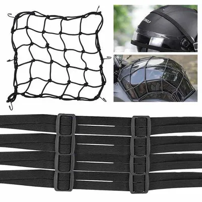 Zdjęcie produktu dla Elastyczna siatka do silników - 40 x 40 cm - 4 sztuki.
Elastyczny sznurek - 60 cm - czarny - wytrzymały nylon - linka bungee