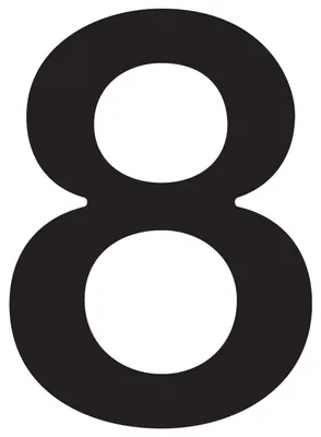 Produktbild von Hausnummer ''8'' Schwarz