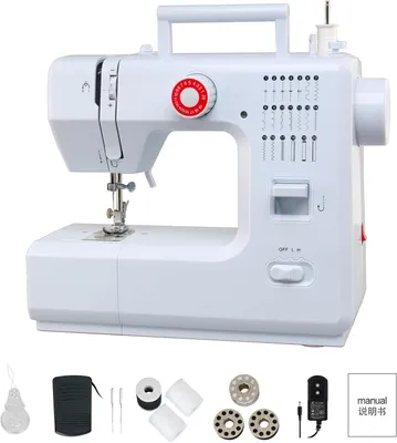 Obrázek produktu pro Elektrický šicí stroj - Šicí stroj - Šicí stroj pro domácí použití - Kompaktní šicí stroj (31 cm) - Přenosný šicí stroj