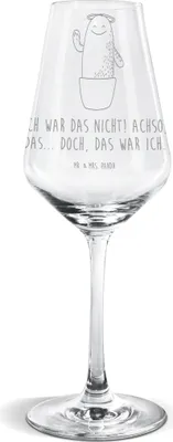 Produktbild von Mr. & Mrs. Panda Weinglas Kaktus Heilig - Transparent - Geschenk, wein glas, Heiligenschein, Schwestern, Weißweinkelch, Kakteen, Weißwein, Freundin, Eltern, Familie