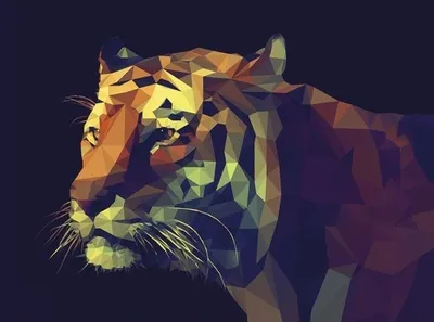Produktbild von Leinwandbild Colourful Tiger 116x84 cm