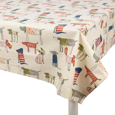 Produktbild von Mitteldecke Tischdecke BW Hunde von SCHÖNER LEBEN. Größe 100x100cm