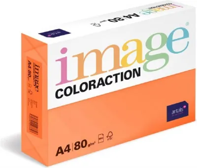 Obrázek produktu pro Antalis Coloraction, Laserový/inkoustový tisk, A4 (210x297 mm), 2500 listy, 80 g/m², Oranžová, 100%